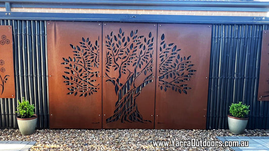 Tree 3 panels - CORTEN Steel / Powder Coated Decorative Wall Panel