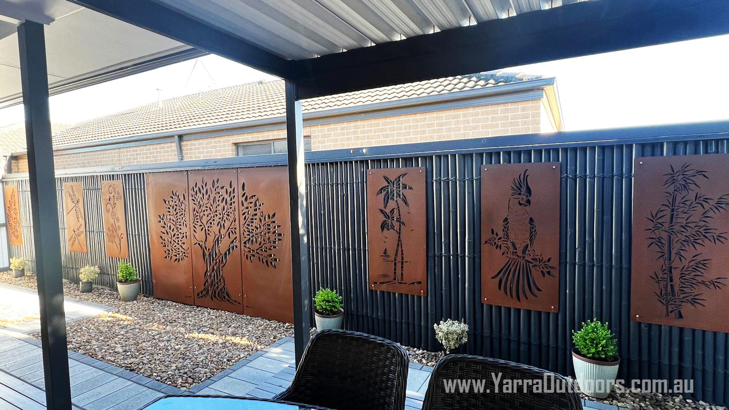 Tree 3 panels - CORTEN Steel / Powder Coated Decorative Wall Panel