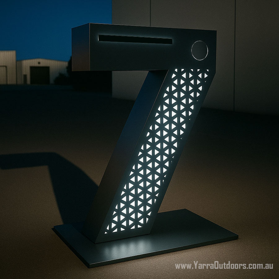 Custom 3D Laser Cut Letterbox – Modern Freestanding House Number Mailbox