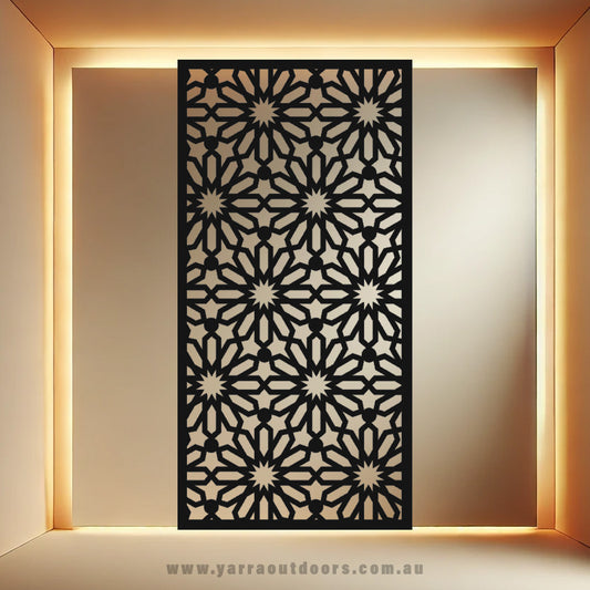 Astral Bloom Panel - CORTEN Steel / Powder Coated Decorative Wall Panel