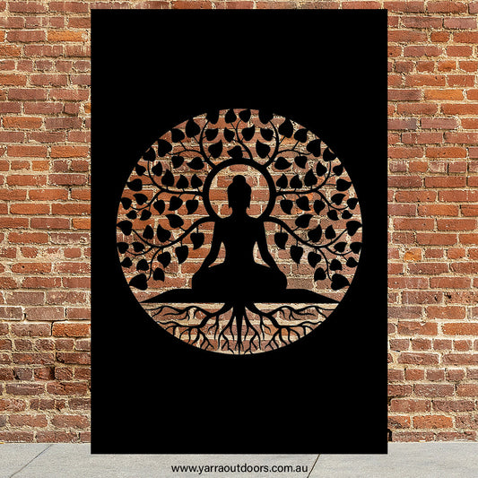 Buddha Tree  - CORTEN Steel / Powder Coated Decorative Wall Panel