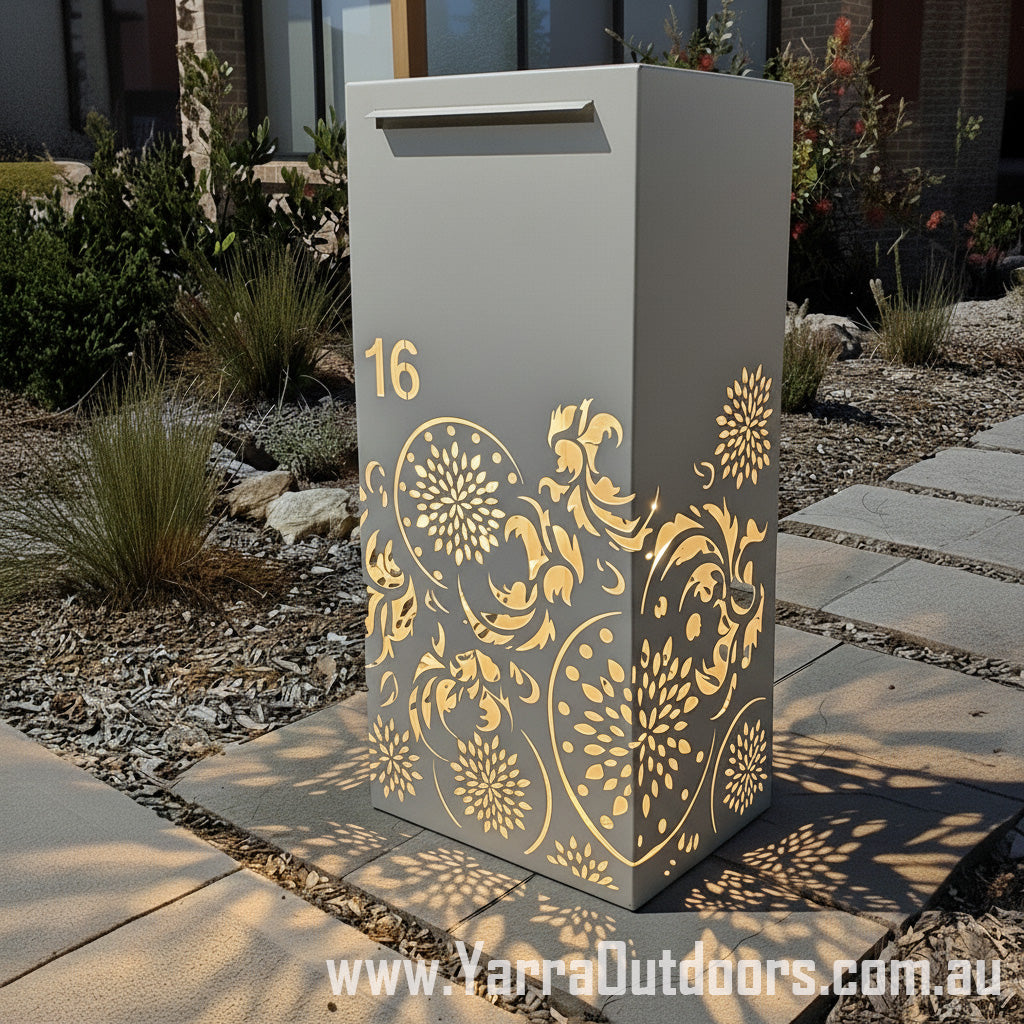 Custom Powder-Coated Letterbox | Laser Cut Mailbox 900×400×300 mm