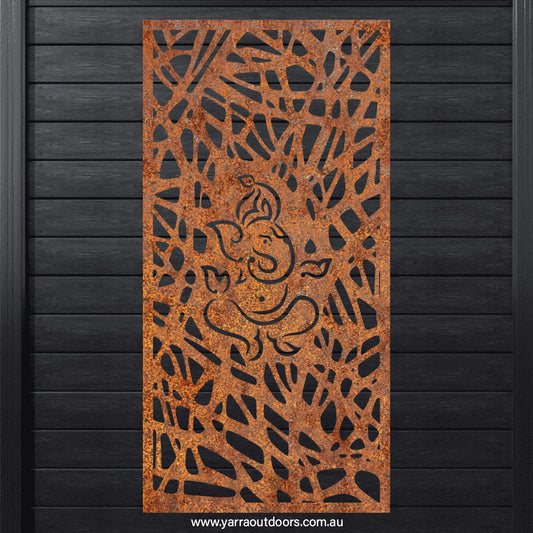 Ganesha - CORTEN Steel / Powder Coated Decorative Wall Panel