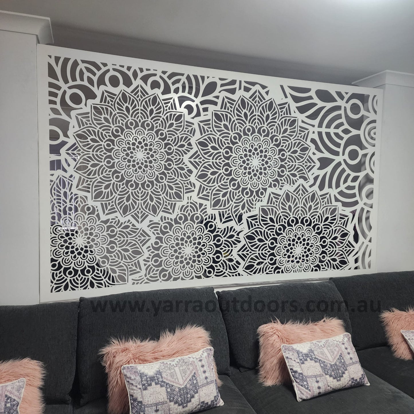 Mandala Floral - CORTEN Steel / Powder Coated Decorative Wall Panel