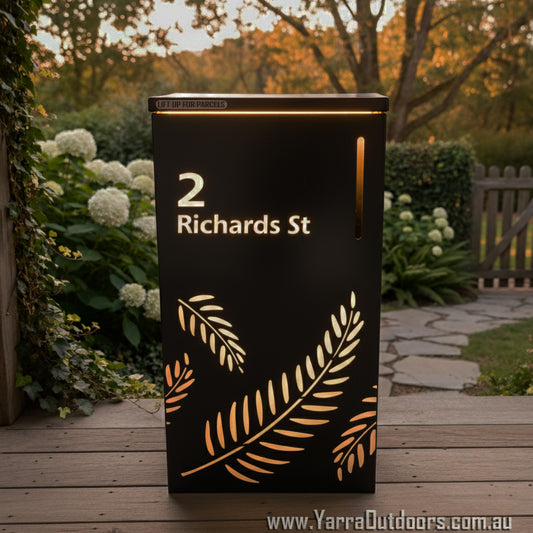 Custom Parcel Letterbox | Laser-Cut Design – 900H x 600W x 300D