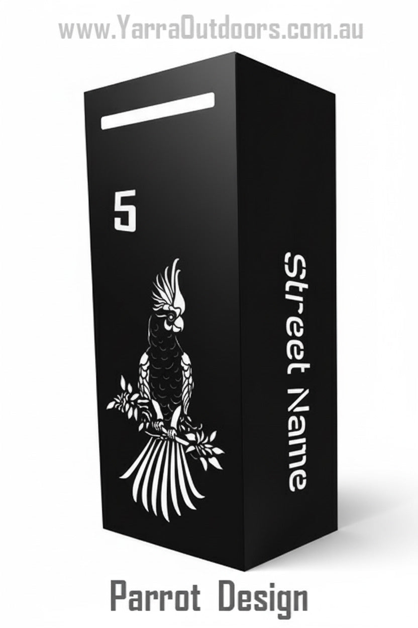 Custom Parcel Letterbox | Laser-Cut Design – 900H x 600W x 300D
