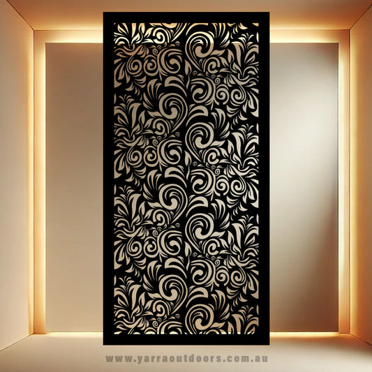 Regal Vines Panel - CORTEN Steel / Powder Coated Decorative Wall Panel