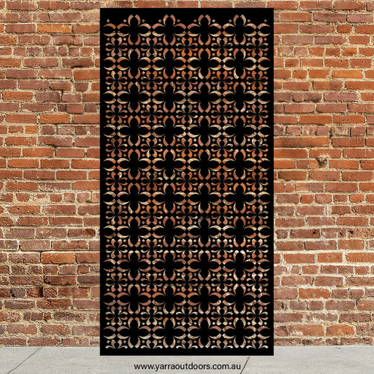 Rosetta Luxe Panel - CORTEN Steel / Powder Coated Decorative Wall Panel