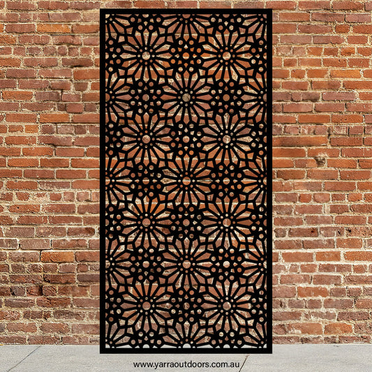Starflower Panel - CORTEN Steel / Powder Coated Decorative Wall Panel