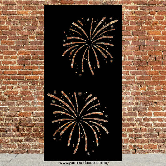 Fireworks - CORTEN Steel / Powder Coated Decorative Wall Panel