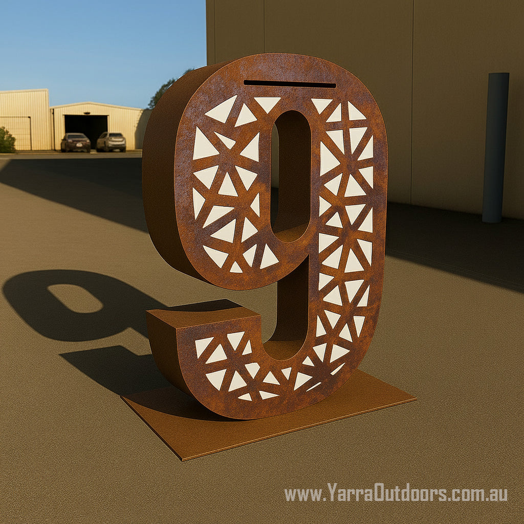Custom 3D Laser Cut Letterbox – Modern Freestanding House Number Mailbox