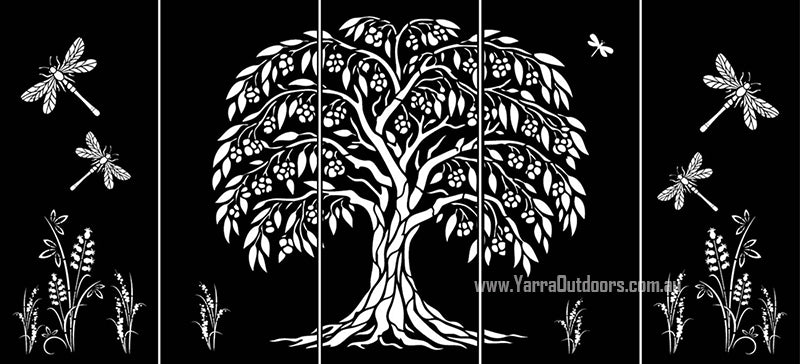 Tree of Life – Decorative Privacy Panel Set - Yarra Outdoors