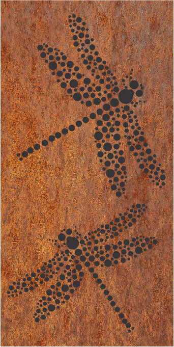 Dragon Fly - CORTEN Steel / Powder Coated Decorative Wall Panel