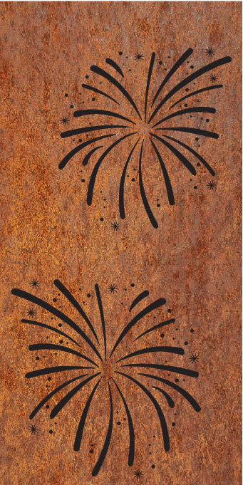 Fireworks - CORTEN Steel / Powder Coated Decorative Wall Panel