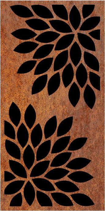 Floral - CORTEN Steel / Powder Coated Decorative Wall Panel