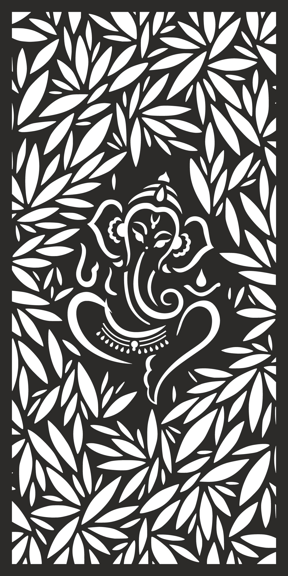 Ganesha 2 - CORTEN Steel / Powder Coated Decorative Wall Panel