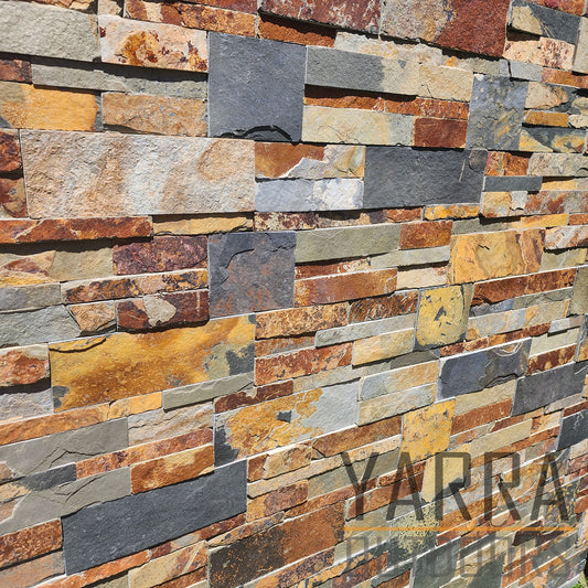 Rusty Charcoal Z Shape Panel Stack Stone