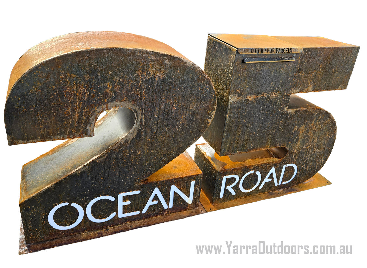 Custom 3D Laser Cut Letterbox – Modern Freestanding House Number Mailbox