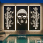 Buddha with Bamboo Trees - CORTEN Steel / Powder Coated Decorative Wall Panel