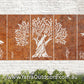 TREE 5 Panels CORTEN Steel / Powder Coated Decorative Wall Panel
