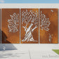 TREE 5 Panels CORTEN Steel / Powder Coated Decorative Wall Panel