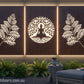 Buddha & Ferns - CORTEN Steel / Powder Coated Decorative Wall Panel