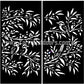 Bushland Harmony four panel Australian laser cut screen featuring native birds, gum tree branches and eucalyptus foliage