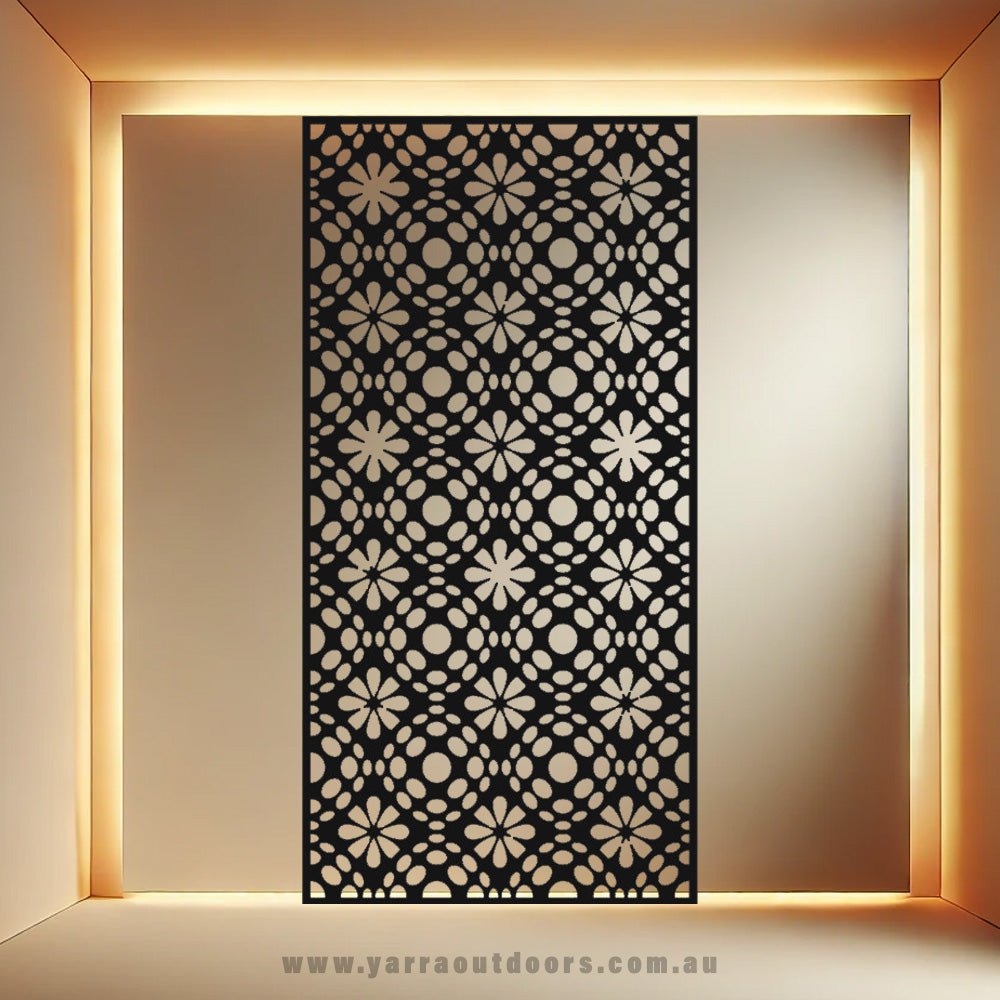 Celestial Petals Panel - CORTEN Steel / Powder Coated Decorative Wall Panel