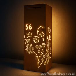 Custom Corten Steel Letterbox | 900mm Laser Cut Rust Mailbox – Yarra ...
