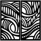 Elemental Flow 4 panel laser cut privacy screen installed as a decorative feature wall in a modern Australian outdoor pergola