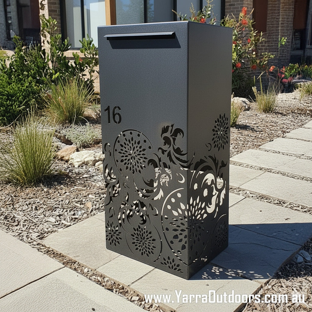 Custom Powder-Coated Letterbox | Laser Cut Mailbox 900×400×300 mm