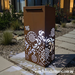Custom Corten Steel Letterbox | 900mm Laser Cut Rust Mailbox – Yarra ...