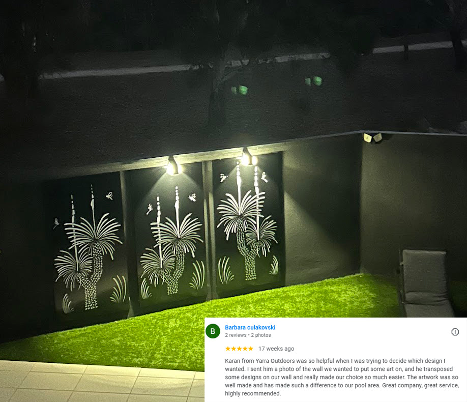 Grass Tree 3 panels - CORTEN Steel / Powder Coated Decorative Wall Panel