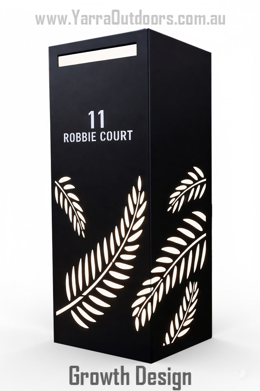 Custom Powder-Coated Letterbox | Laser Cut Mailbox 900×400×300 mm