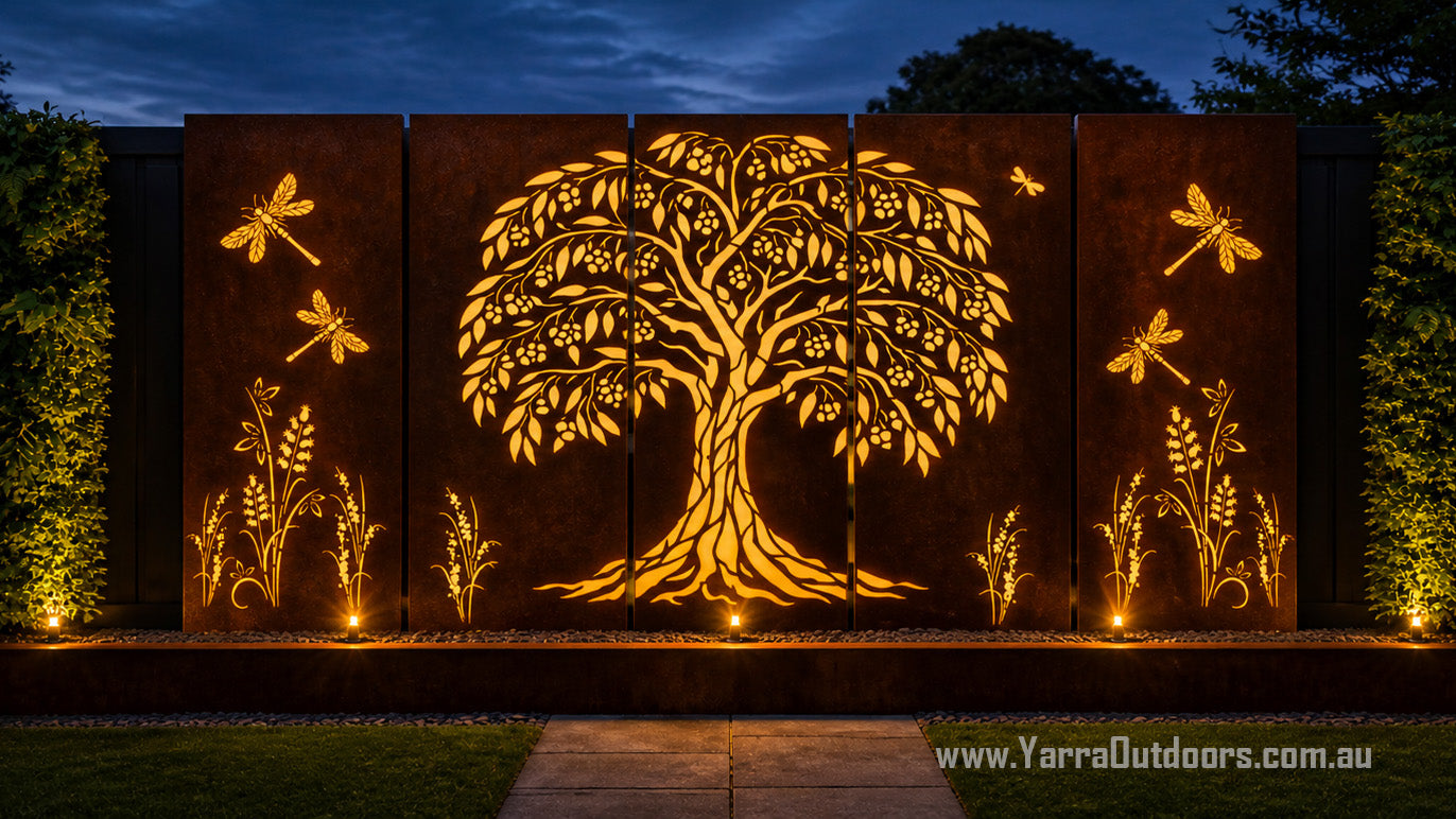 Tree of Life – Decorative Privacy Panel Set - Yarra Outdoors