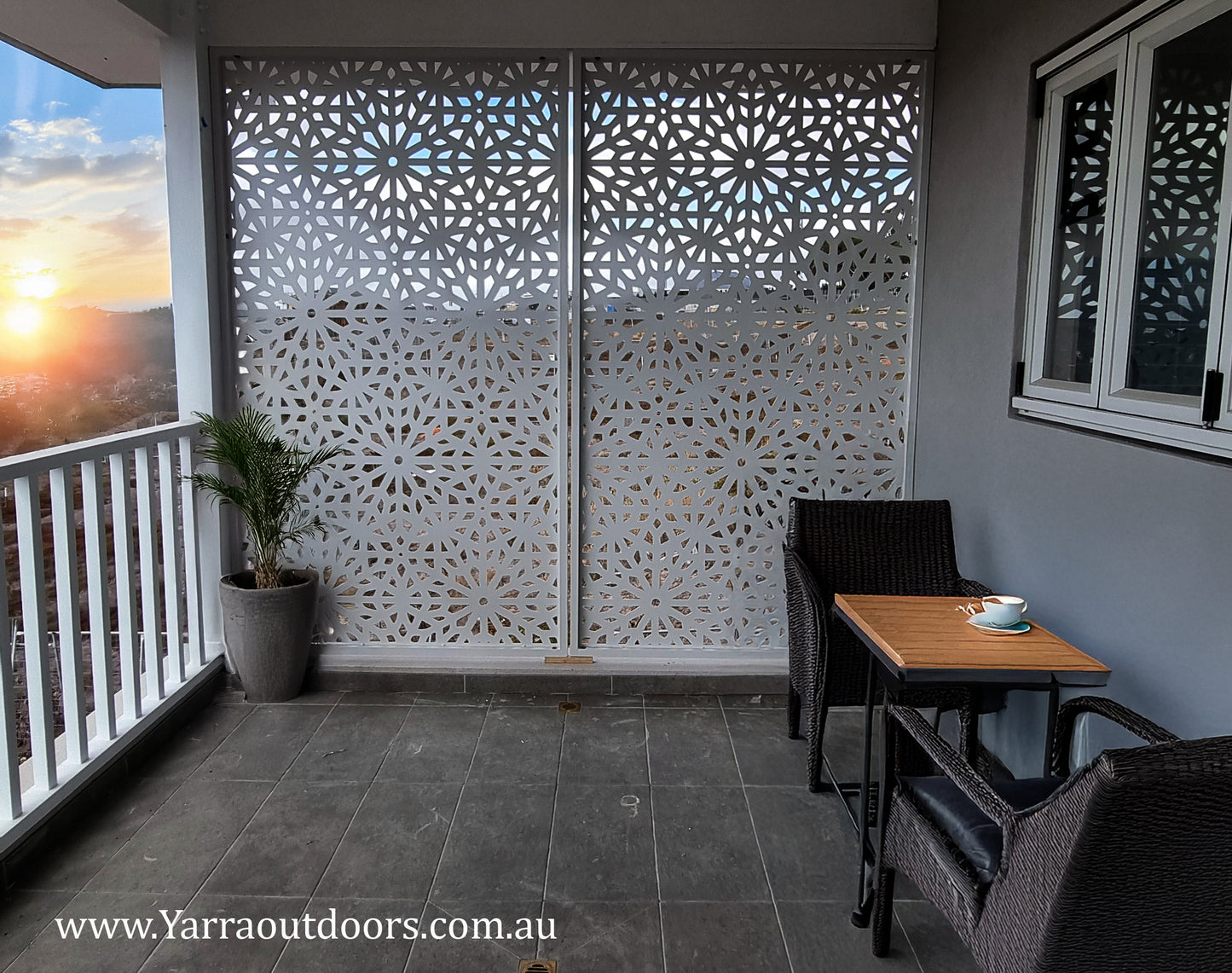 Starflower Panel - CORTEN Steel / Powder Coated Decorative Wall Panel