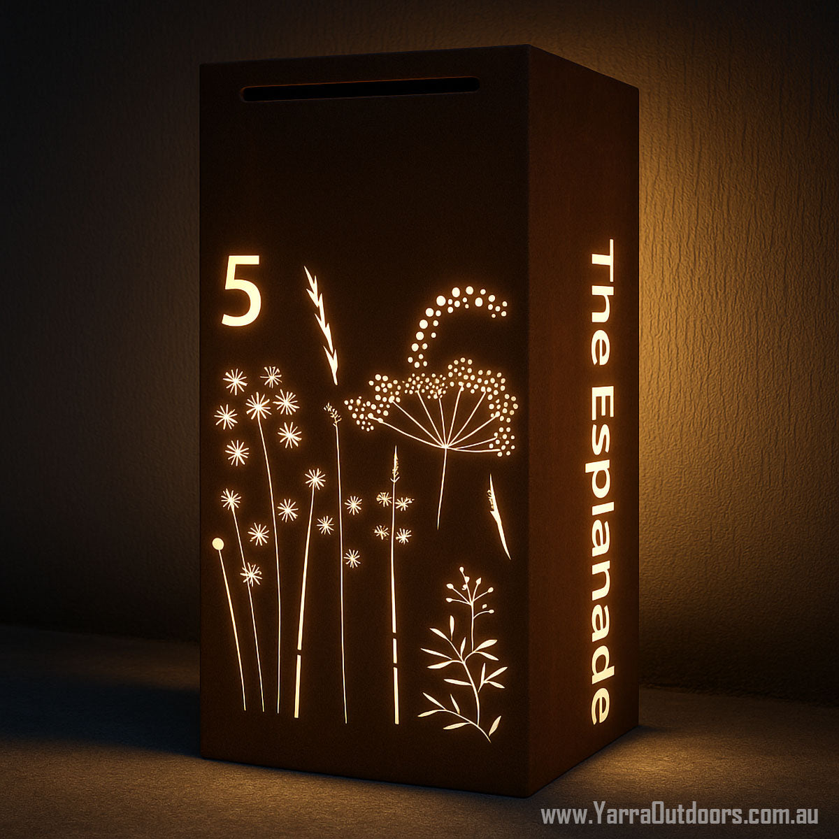 Custom Corten Steel Letterbox | Laser Cut Mailbox 900×400×300 mm