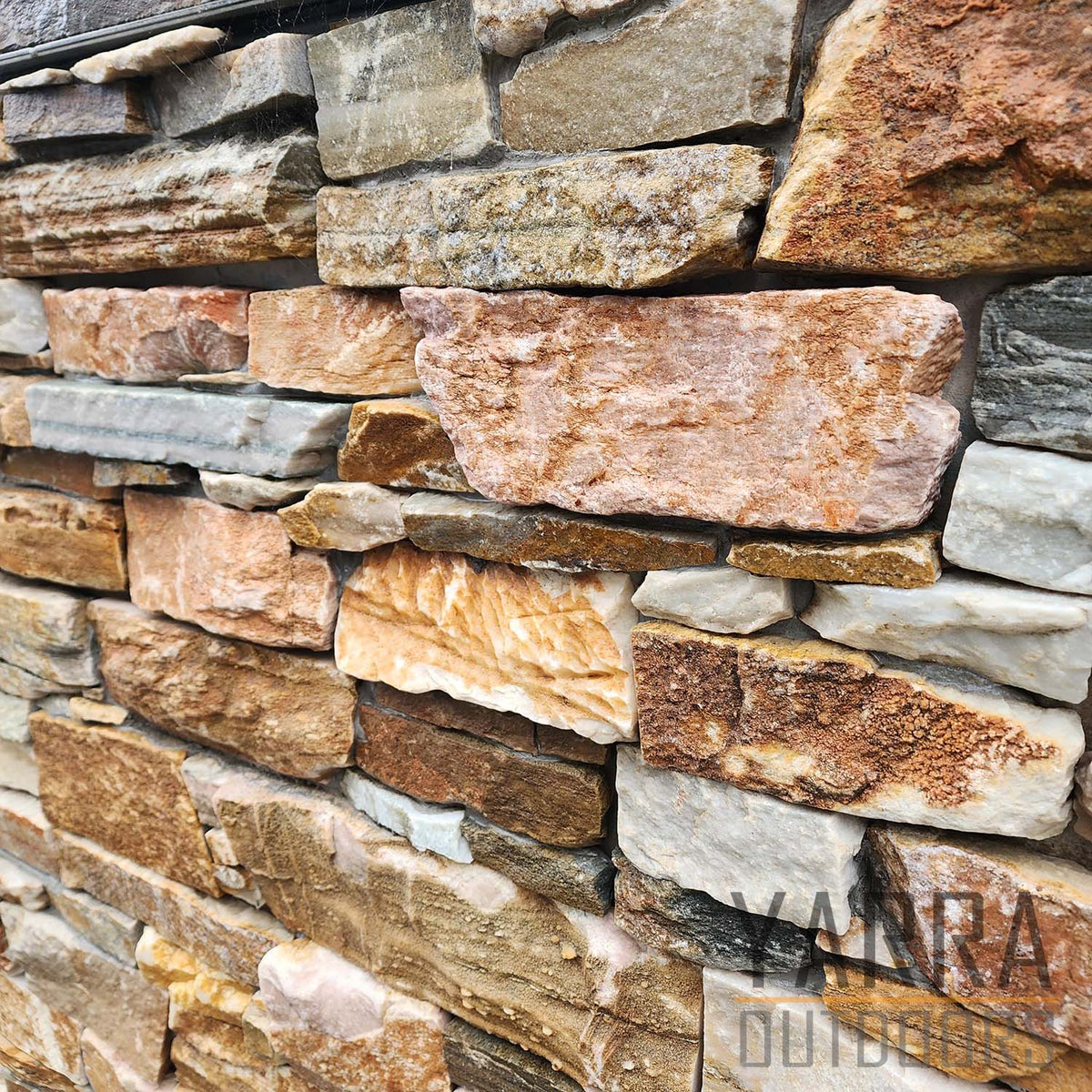 Mountain Gold Stack Stone Panels Natural Wall Cladding Yarra Outdoors