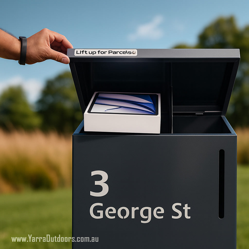 Custom Parcel Letterbox | Laser-Cut Design – 900H x 600W x 300D
