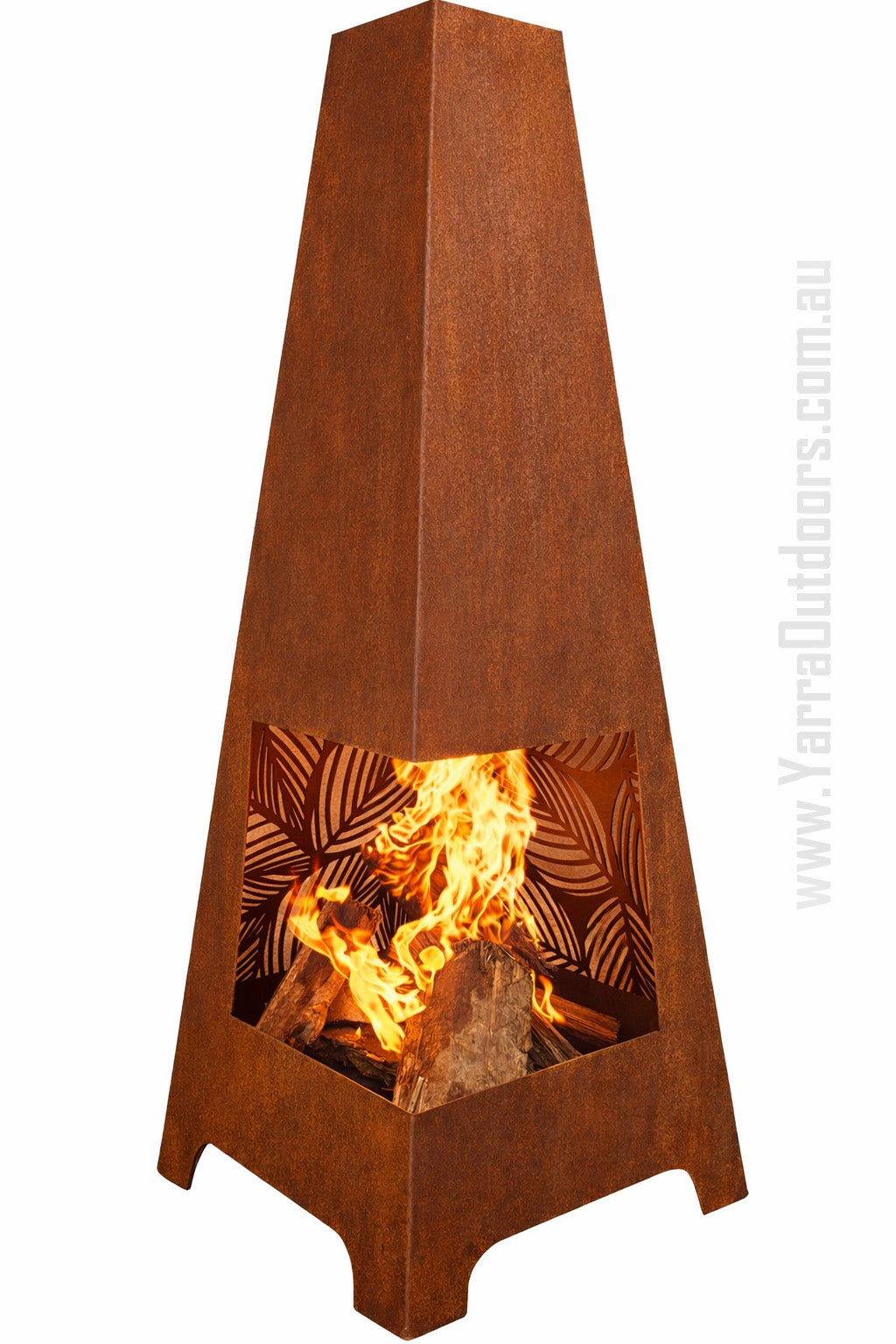 Palm Fire Pit  Chiminea -750mm x 750mm Base | 1500m High