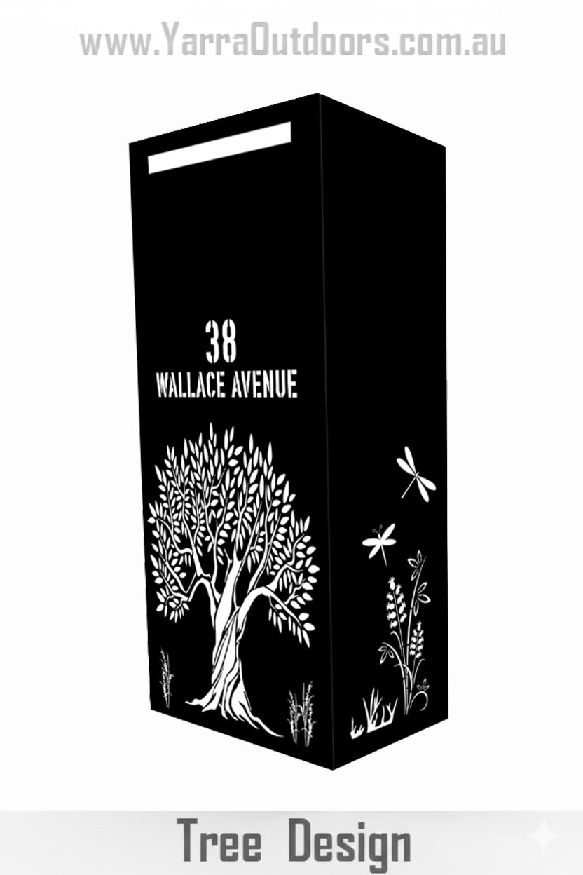 Custom Powder-Coated Letterbox | Laser Cut Mailbox 900×400×300 mm