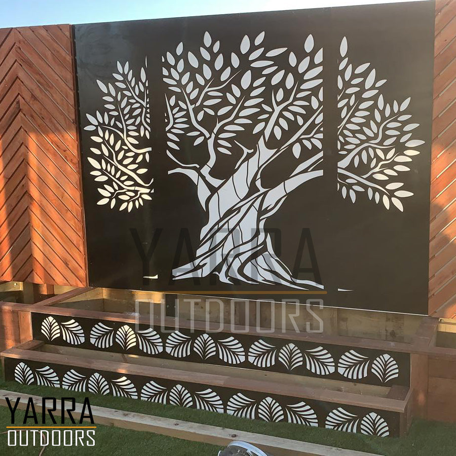 Tree 3 panels - CORTEN Steel / Powder Coated Decorative Wall Panel