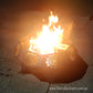 Wattle Bloom Corten Steel Firepit - 750 x 750 x 450mm