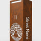 Custom Corten Steel Letterbox | Laser Cut Mailbox 900×400×300 mm
