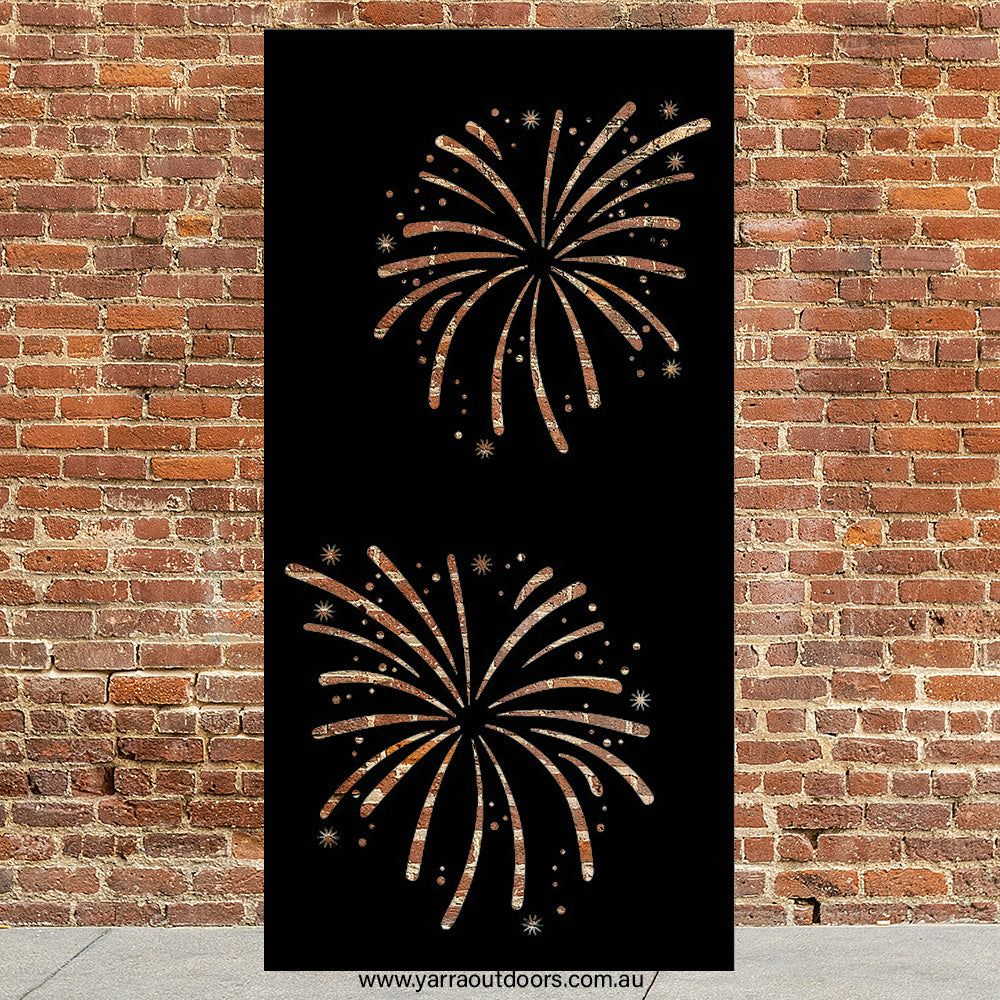 Firework Panel Fireworks - CORTEN Steel / Powder Coated Decorative Wall Panel – Yarra ...