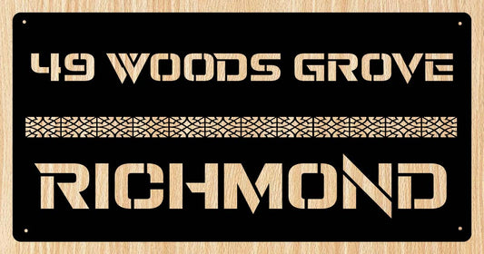 Customized Home Sign 200x400mm Laser cut - Richmond