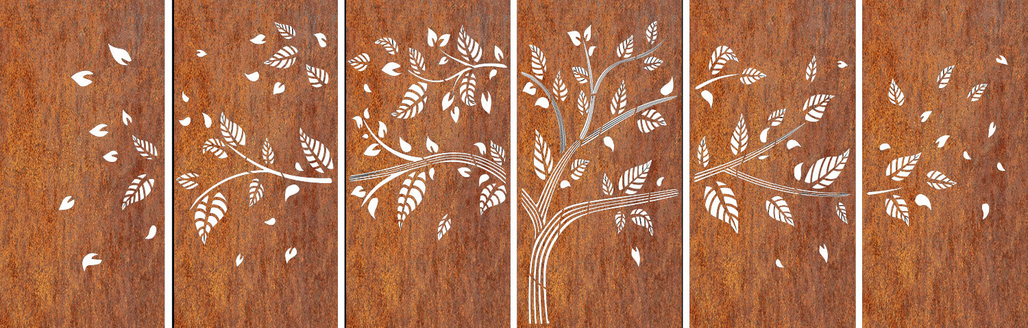 6 Panels Tree Design -Decorative Screens and Privacy Screens – Yarra ...