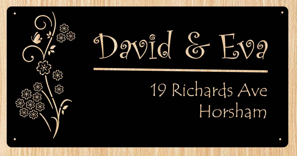 Customized Home Sign 200x400mm Laser cut - D&E
