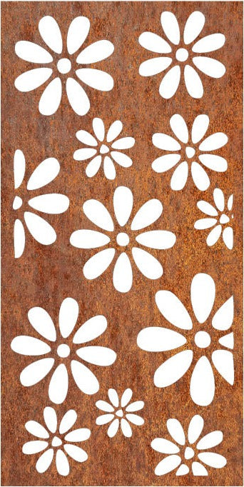 Flower - CORTEN Steel / Powder Coated Decorative Wall Panel
