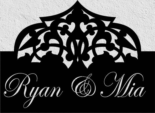 Custom Metal House Address Sign 400x400mm Laser cut - R&M